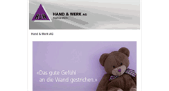 Desktop Screenshot of handundwerk-ag.ch